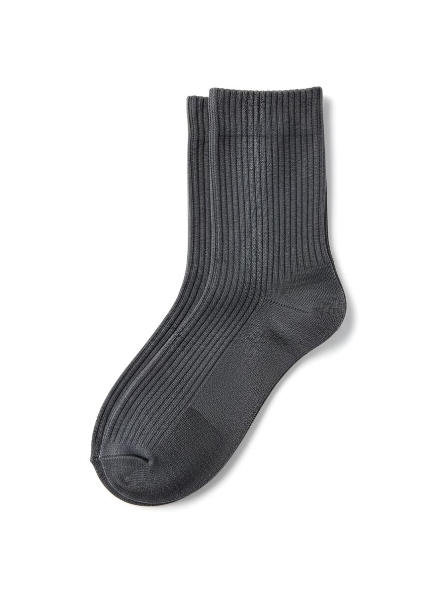 Mercerized Cotton Ribbed Socks